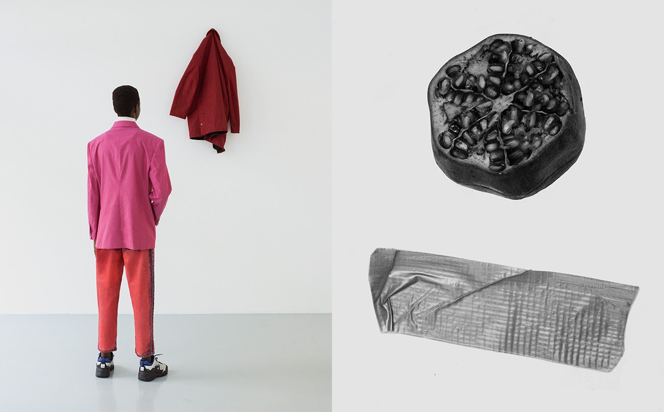 Rolák, Miaoran Studio; sako, Montegallo; kalhoty, MSGM; tenisky, Fila.