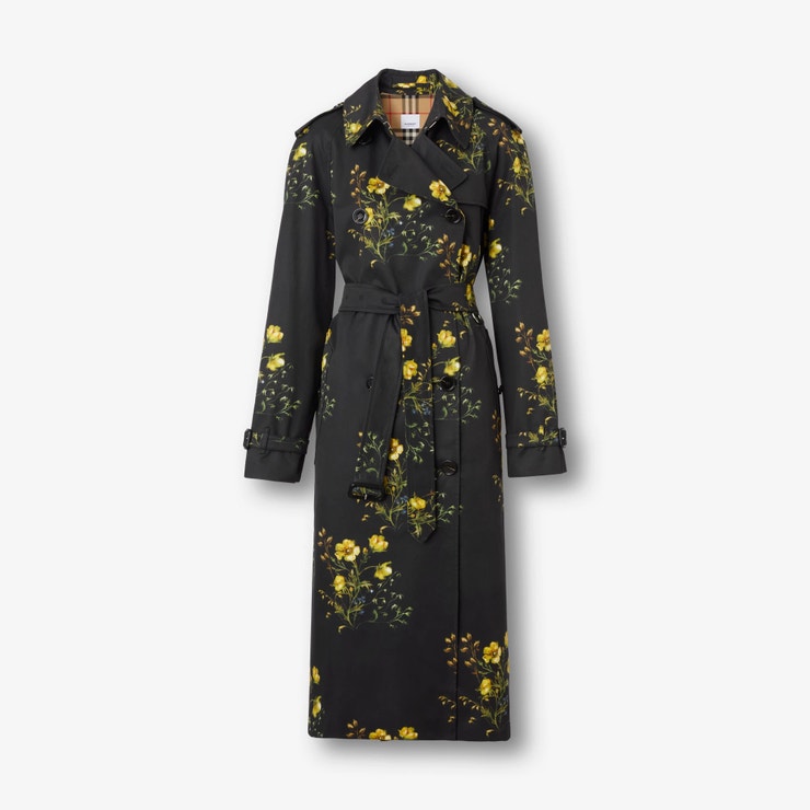 Floral Print Cotton Long Waterloo Trench Coat, Burberry, prodává Burberry, 69 000 Kč