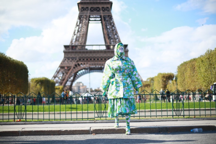 Cardi B v outfitu Richarda Quinna na pařížském fashion weeku, 28. 9 . 2019 Autor: Profimedia