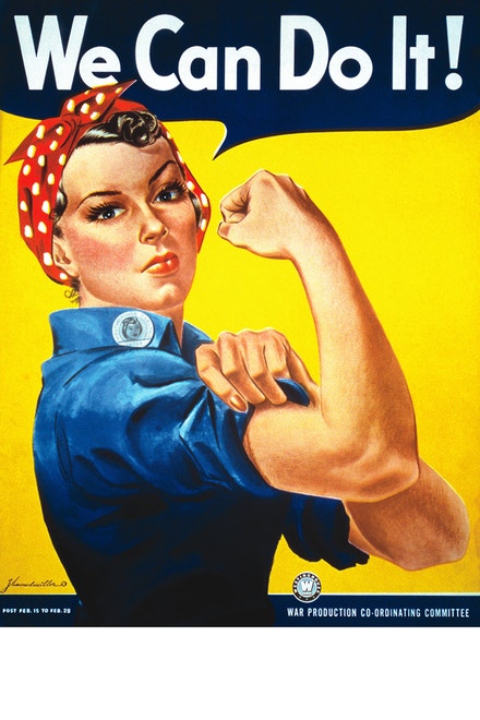 Plakát ze druhé světové války představující Rosie the Riveter, J. Howard Miller, 1940