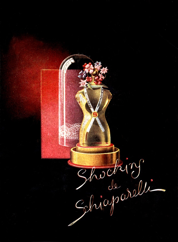 Parfém Shocking de Schiaparelli v kolaboraci se surrealistou Salvadorem Dalím