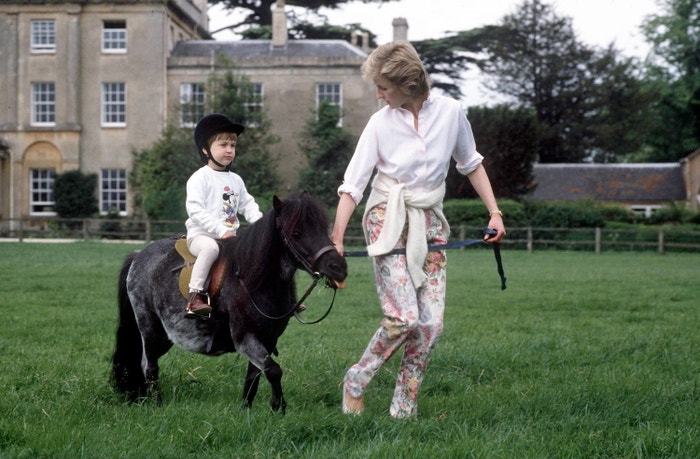 Princezna Diana s Williamem v rodinné rezidenci Highgrove, 18. července 1986                  Autor: Tim Graham Photo Library/Getty Images