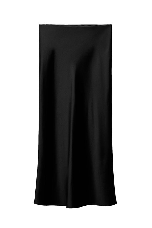 Saténová midisukně, ZARA, 699 Kč