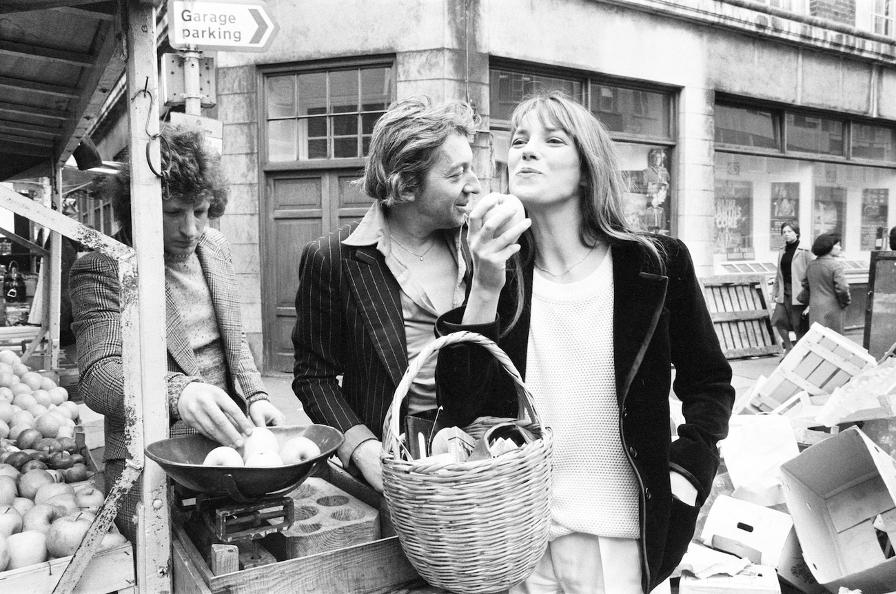 Jane Birkin a Serge Gainsbourg, duben 1977, Londýn