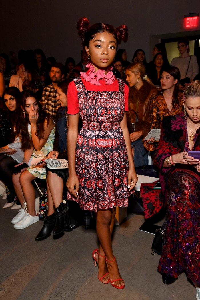 Skai Jackson in Anna Sui at the Anna Sui Spring 2019 show during New York Fashion Week on September 10, 2018. Autor: Getty Images