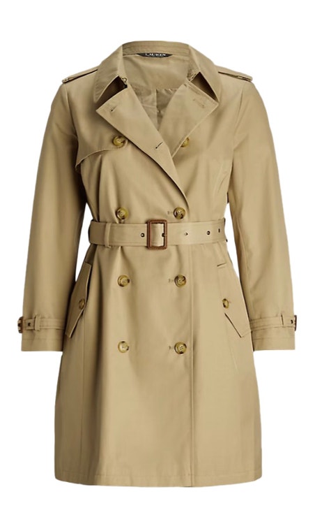 Béžový trenčkot pro plus size, RALPH LAUREN, prodává Ralph Lauren, 375 €