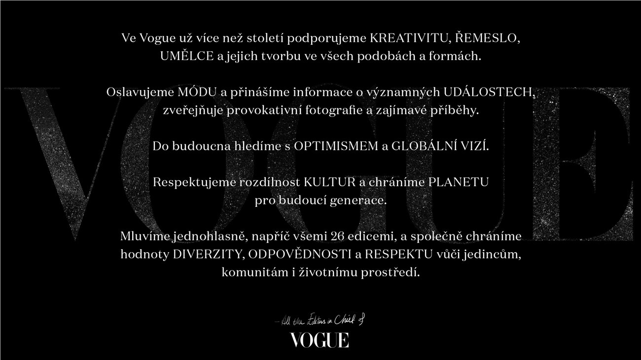Magazín Vogue dnes představil Vogue Values