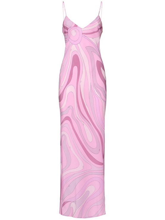 Dlouhé hedvábné šaty s potiskem, PUCCI, 950 €