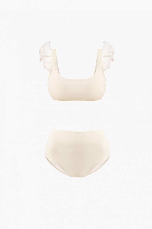 Ariel Bikini Set with Ruffles in White, Sleeper, prodává Sleeper, 170.00 $