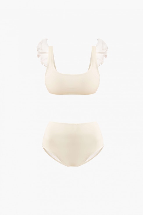 Ariel Bikini Set with Ruffles in White, Sleeper, prodává Sleeper, 170.00 $