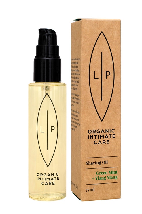 Hydratační olej na holení s mátou a ylang-ylangem, Lip Intimate Care, prodává Made for Moms, 499 Kč