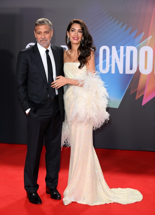 Amal Clooney a George Clooney na filmovém festivalu v Londýně, 2021