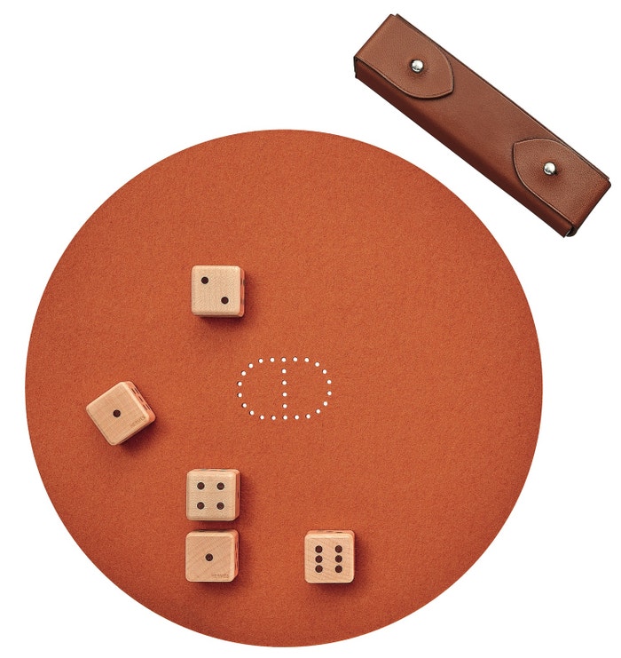 Kostky s koženým pouzdrem, Hermès