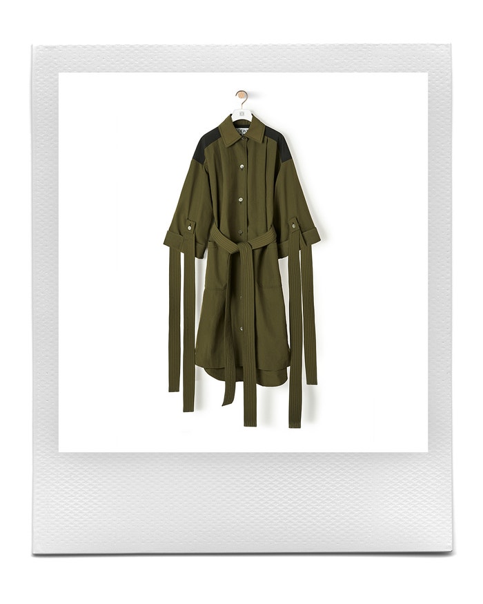 Nylon Oversize Coat Black/Khaki Green, Loewe, sold by Loewe, 2,100 EUR