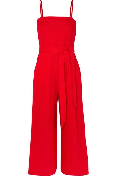 Lněný overal s vázáním v pase, J.Crew, prodává J.Crew, 150 € Autor: Archiv značky