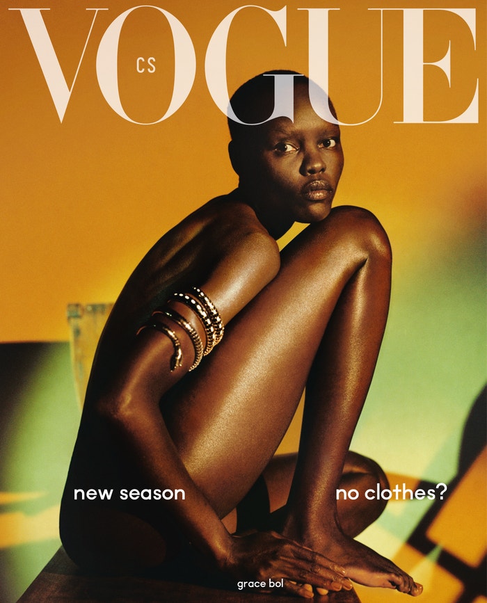 Vogue CS, číslo 12, září 2019 Autor: Dan Beleiu, Cover star: Grace Bol