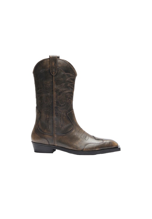 Hnědé cowboy shoes, ZIGN STUDIO, 2 550 Kč