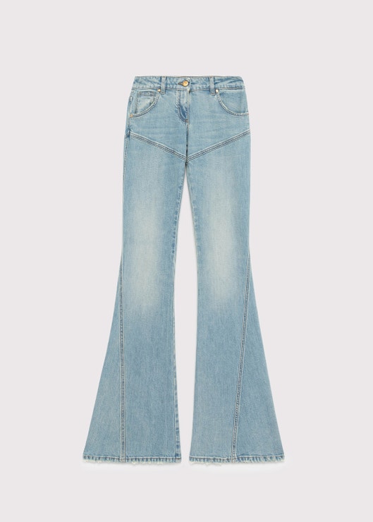 Distressed bell bottom jeans, Blumarine, prodává Blumarine, 450 €