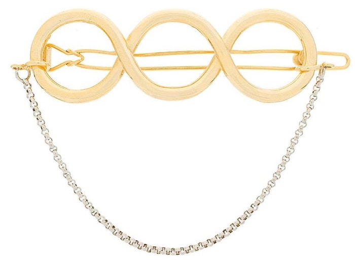 Zlatá spona do vlasů, JW Anderson, prodává Farfetch, 291 €