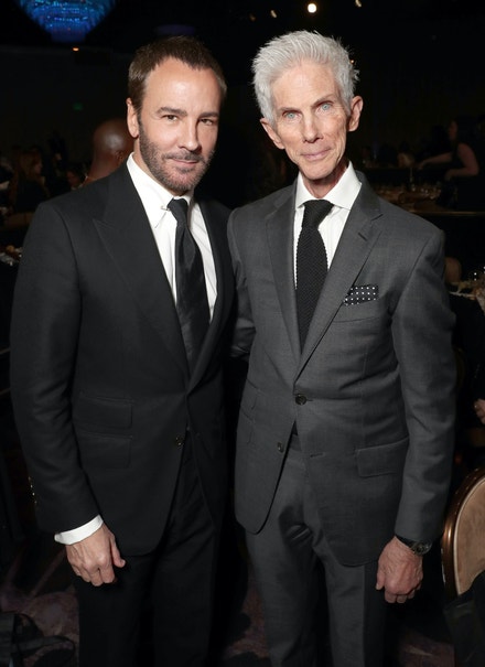 Tom Ford a Richard Buckley na předávání cen Writers Guild Awards, únor 2017