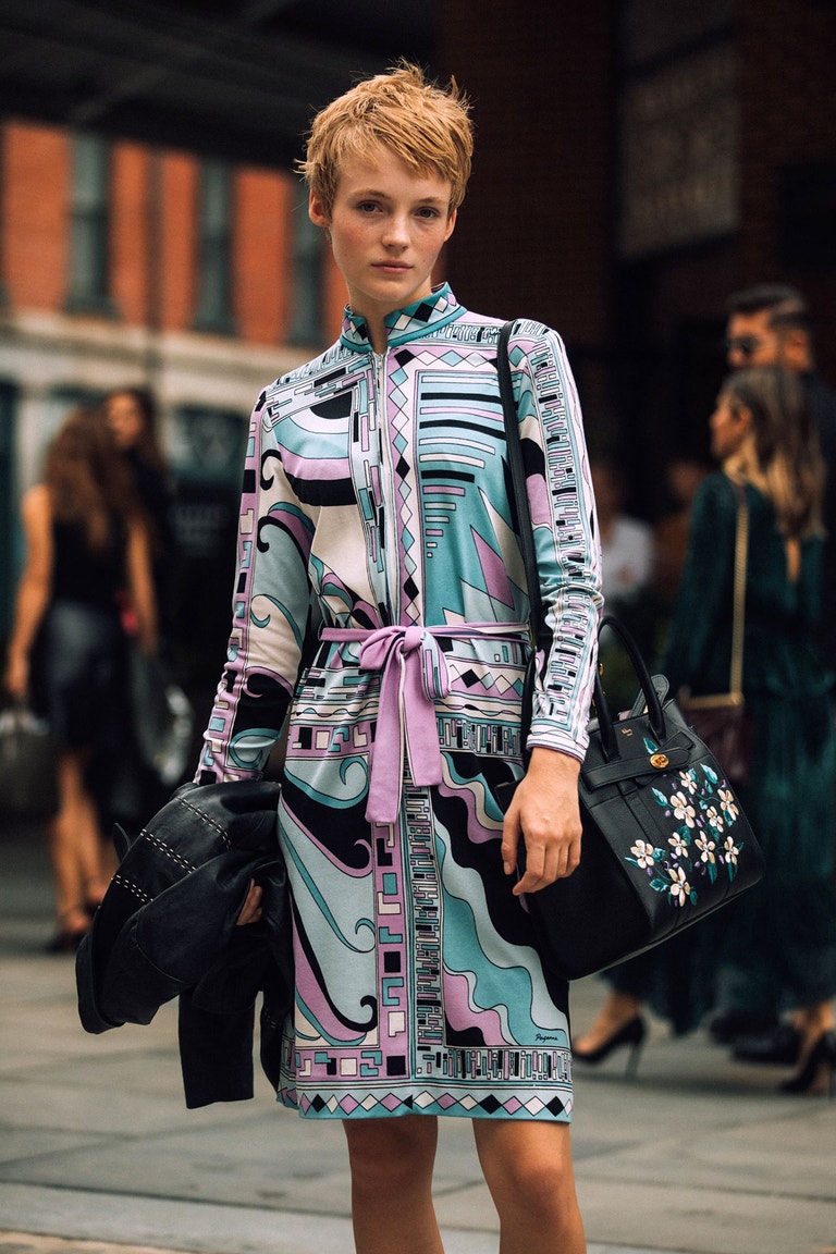 Lucan Gillespie po přehlídce Michael Kors SS19, New York