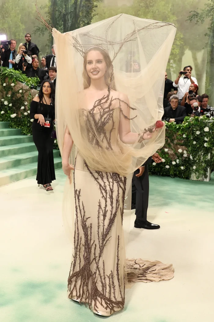 Lana Del Rey v šatech Alexander McQueen na Met Gala 2024