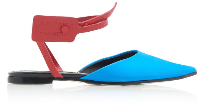 Modročervené sandálky, Off-White c/o Virgil Abloh, prodává Modaoperandi, 576 €