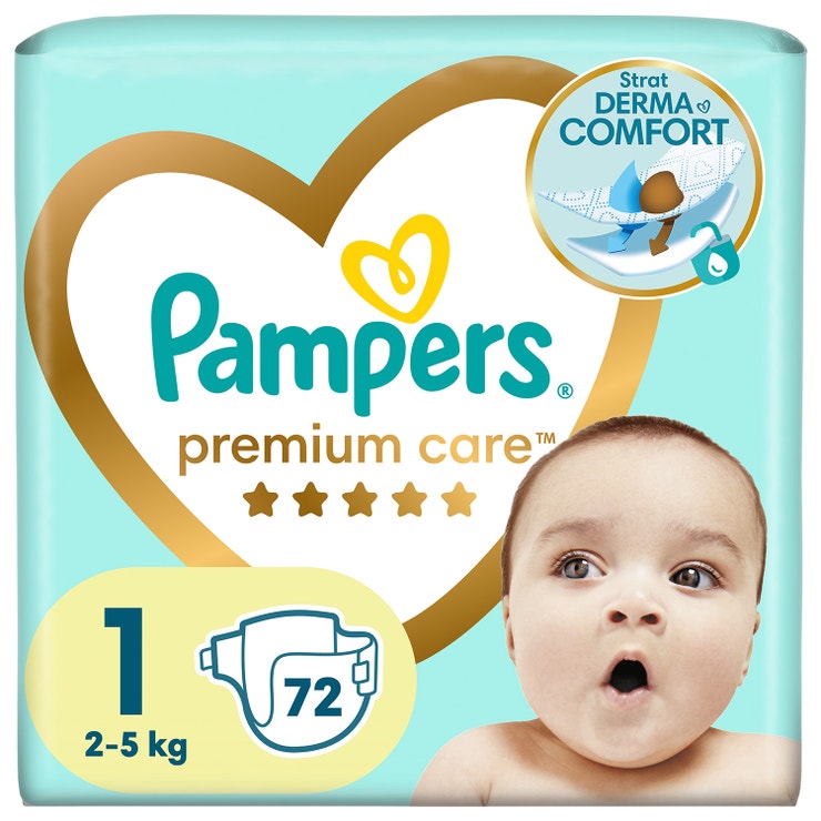 PAMPERS Premium Care vel 1 (72 ks), PAMPERS, prodává Alza, 459 Kč