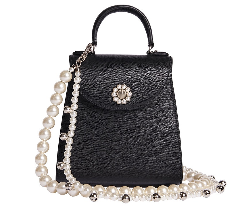 Černá kabelka The Valentine s perlami, SIMONE ROCHA, prodává Simone Rocha, 195 GBP