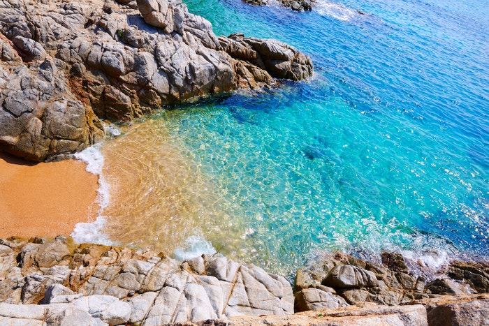 Platja de sa Boadella, Costa Brava, Španělsko