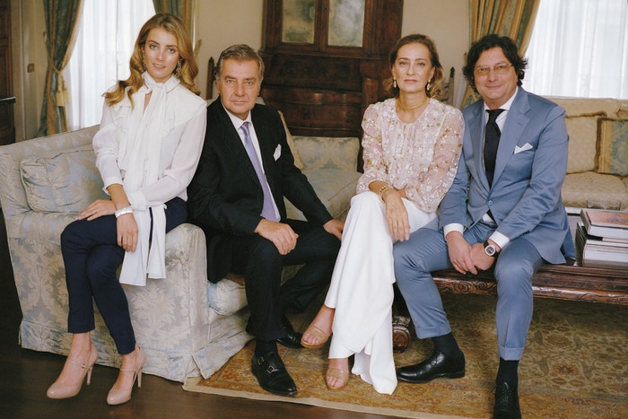 Zleva: Lucrezia Buccellati, Andrea Buccellati, Maria Cristina Buccellati a Luca Buccellati