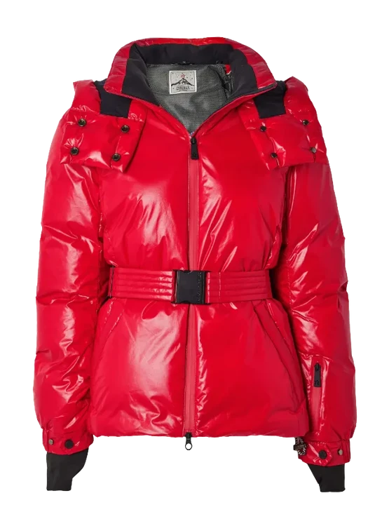 Lyžařská péřovka s kapucí a páskem Candice, PERFECT MOMENT, 1 395 €