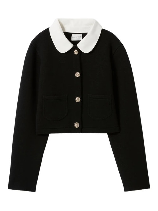 Zkrácený kardigan s odnímatelným límečkem, CLAUDIE PIERLOT, 285 €