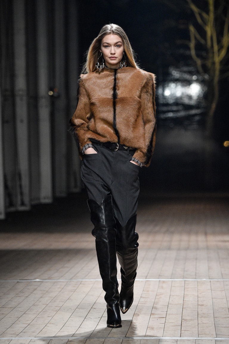 Gigi Hadid na přehlídce Isabel Marant podzim – zima 2018/2019