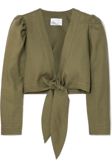 Crop top na zavazování, Lisa Marie Fernandez, prodává Net-A-Porter, 246 € Autor: Archiv značky