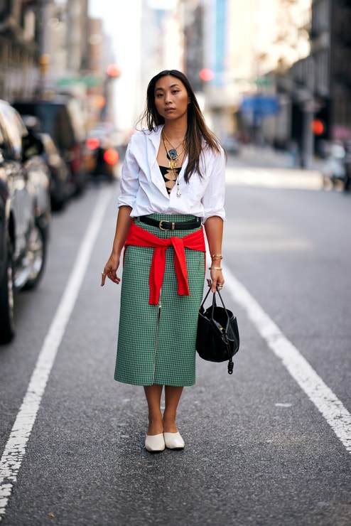 Street style New York Fashion Week, září 2025