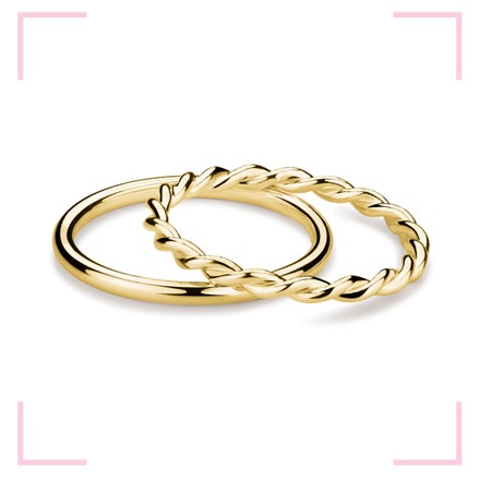 Muselet Ring Set stříbrných, pozlacených prstenů dle návrhu designérky Anny Marešové z kolekce Champagne, MOOYYY, prodává MOOYYY, 2 100 Kč