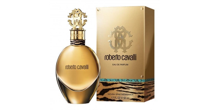 Dámská vůně zdobená tygřím printem, Roberto Cavalli, prodává Alza, 609 Kč Autor: Archiv firmy