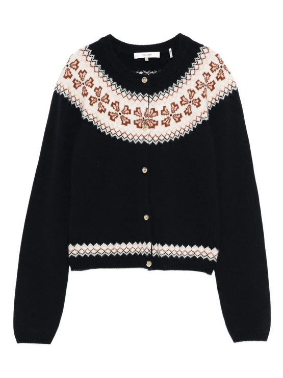 Pletený vlněný kardigan, FRAME, prodává Farfetch, 477 €