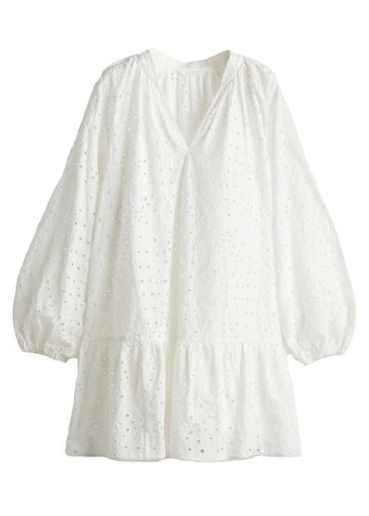 Tunikové šaty s madeirou, H&M, prodává H&M, 719 Kč