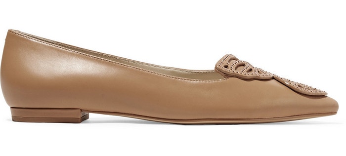Tělové kožené balerínky Bibi Butterfly, Sophia Webster, prodává Net-a-porter, 325 €