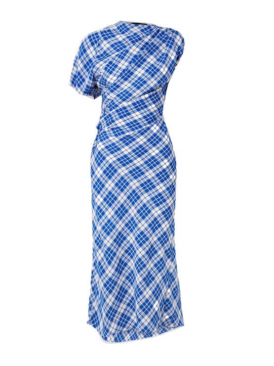 Nabírané kostkované keprové midišaty Hallie, PROENZA SCHOULER, 1 470 €