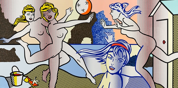 Roy Lichtenstein, Beach Scene with Starfish, 1995, Oil and acrylic on canvas, Fondation Beyeler, Riehen/Basel, Sammlung Beyeler © Estate of Roy Lichtenstein/Bildrecht, Vienna 2024