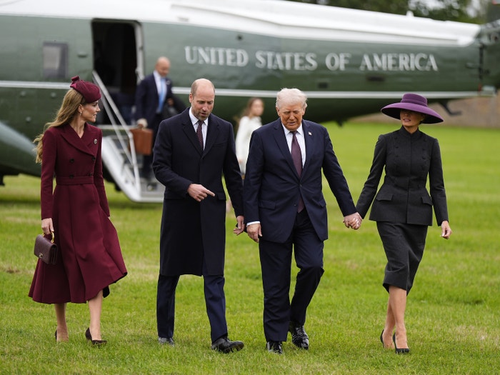 Catherine, princezna z Walesu, princ William, Donald Trump a Melanie Trump