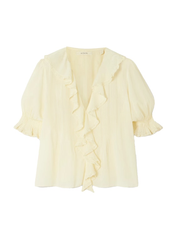 Top Henri z bio bavlněného voálu s volánky, DÔEN, 306 €