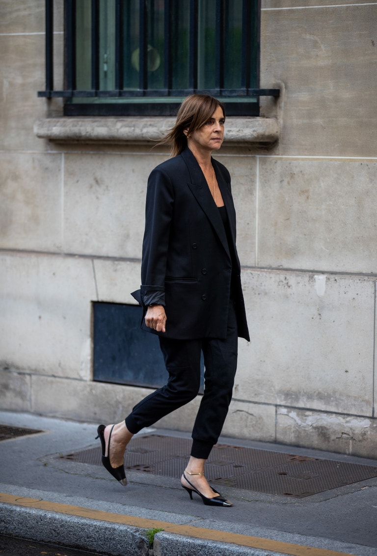 Carine Roitfeld během pařížského týdne módy 6. července 2021