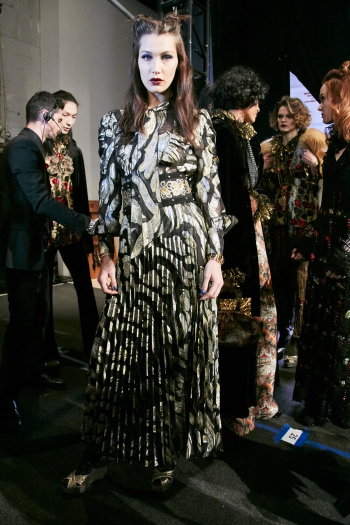 Bella Hadid, Anna Sui Fall 2017, New York Fashion Week Autor: Getty Images