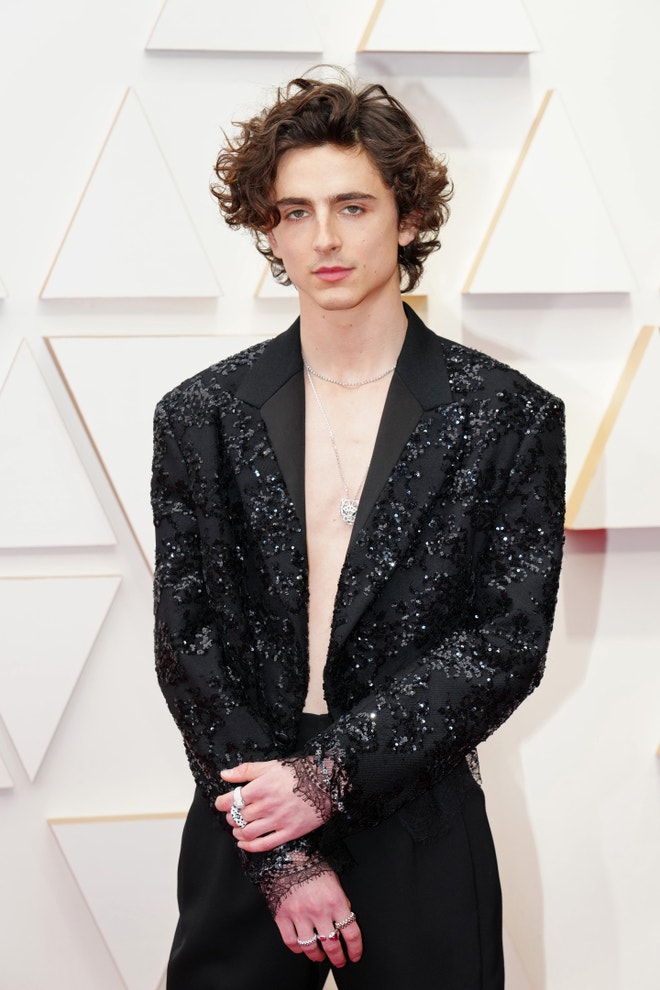 Timothée Chalamet na předávání oskarů v roce 2022