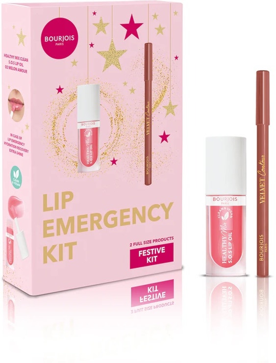 Dárková sada s olejem na rty a konturovací tužkou Lip Emergency Kit, BOURJOIS, prodává Notino, 353 Kč