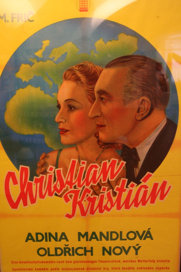 Plakát k filmu Kristián s Adinou Mandlovou a Oldřichem Novým